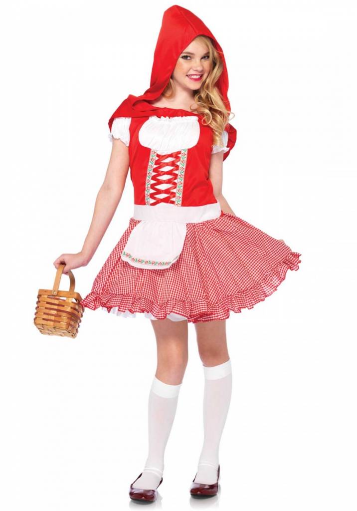 Lil' Miss Red Meisjes Carnaval Kostuum - Maat M (7 tot 10 jaar)