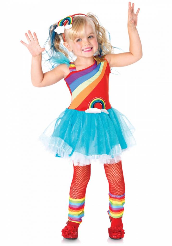 Rainbow Doll Meisjes Carnaval Kostuum - Maat XXS (2 tot 3 jaar)