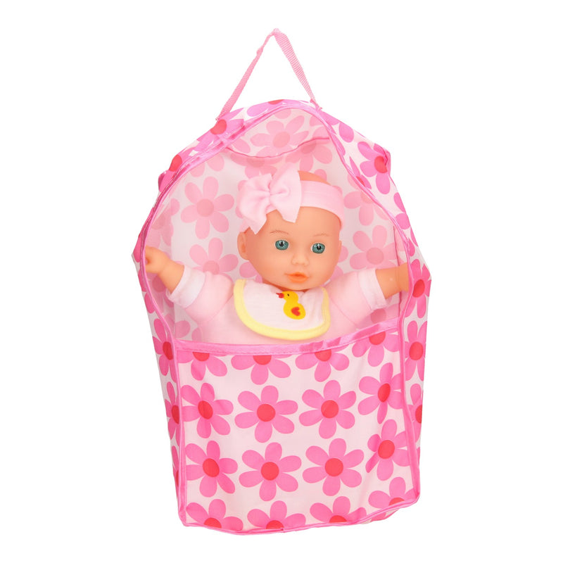 Babypop met Draagtas - Roze, 30cm