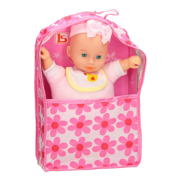 Babypop met Draagtas - Roze, 30cm