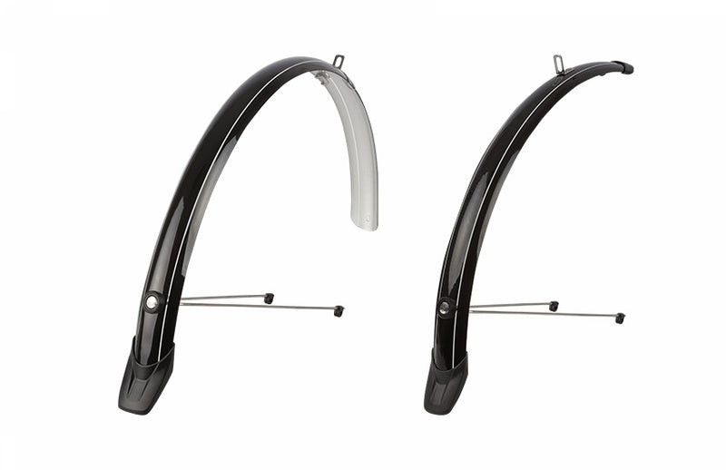 Spatbordset 28"/ 51 mm Polisport Towny - zwart