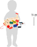 Vorm-passend spel Dierentuin wagen met dieren