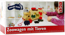 Vorm-passend spel Dierentuin wagen met dieren