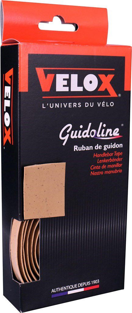 Stuurlint Velox Guidoline Cork ø2,5 x 30mm 1,75m - vintage bruin (2 stuks in een doos)