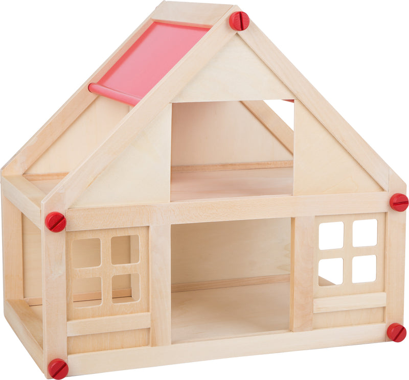Small Foot - Houten Poppenhuis met Meubeltjes, 23dlg.
