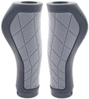 Handvatset Edge ErgoCity met lockring - 2x136mm - zwart/grijs