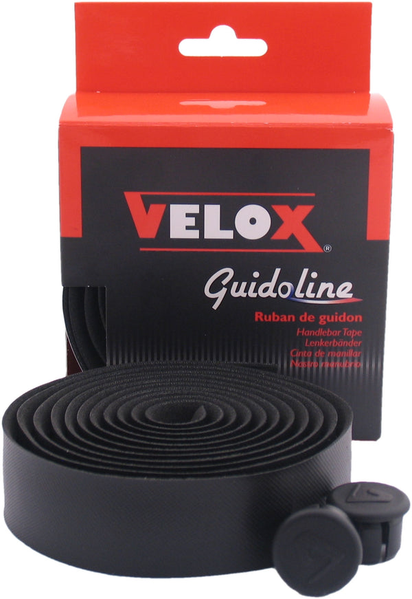 Stuurlint Velox Guidoline High Grip Comfort ø3.5 x 30mm 2.10m - zwart (2 stuks in een doosje)