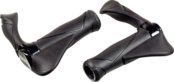 Handvatpaar Ergotec MF2 large kraton / aluminium 130+130 mm - zwart