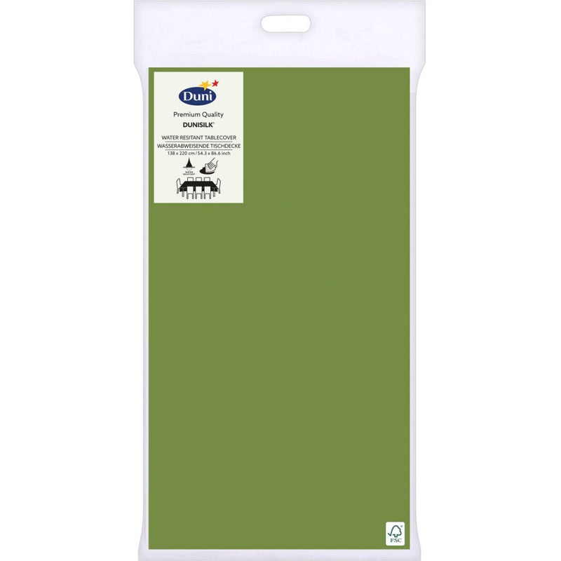 Duni Dunisilk Tafellaken 138x220 cm Bladgroen