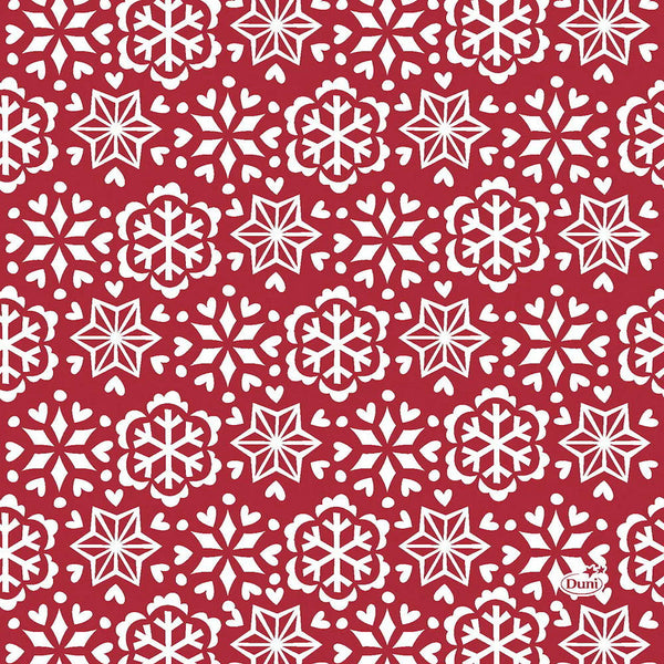 Duni servetten Scandi Red 33x33cm