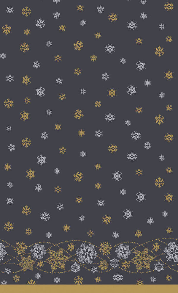 Duni Tafellaken Snow Glitter Black 138x220cm