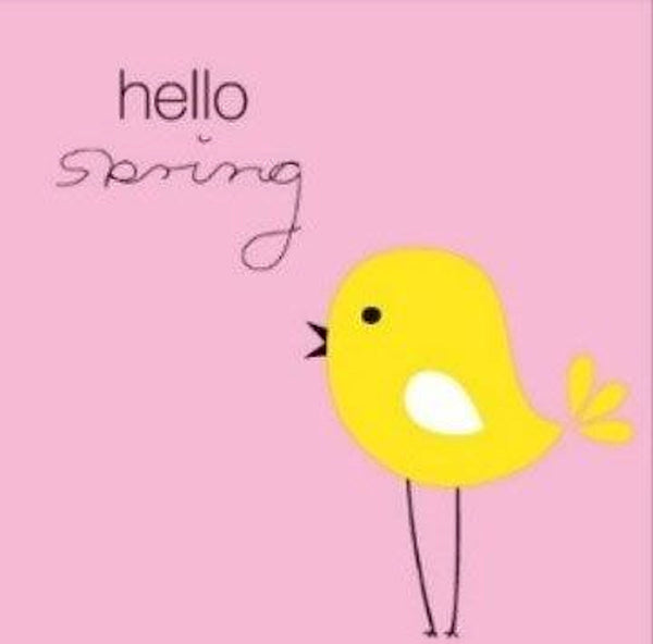 Duni Paasservet Hello Spring Roze/Geel 33x33 cm