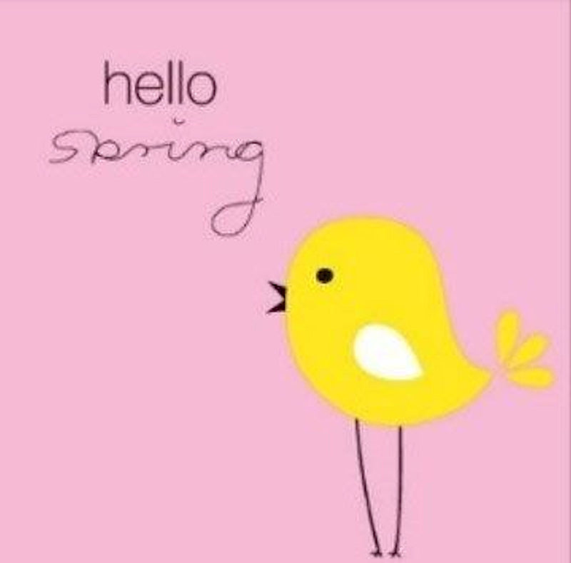 Duni Paasservet Hello Spring Roze/Geel 33x33 cm