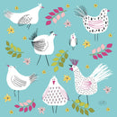 Duni servetten Hen Parade  3-laags 33x33