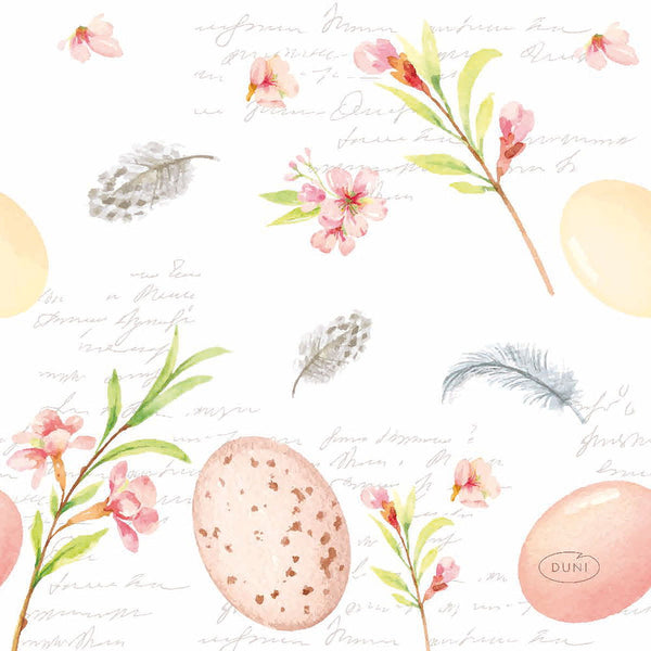 Duni servetten Eggs  AND  Feathers 3-laags 24x24
