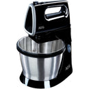 AEG SM3300 Handmixer met Mengkom + Garde- en Deeghaken 350W Zwart/Zilver