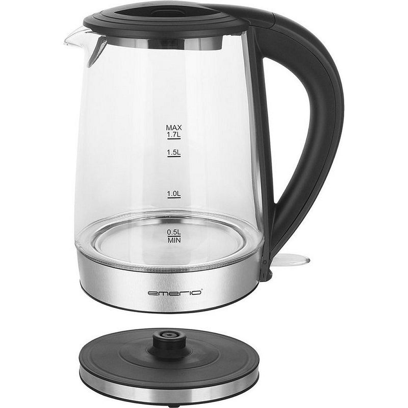 Emerio WK-123132 Glazen Waterkoker 1.7L 2200W RVS/Zwart