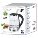 Emerio WK-123132 Glazen Waterkoker 1.7L 2200W RVS/Zwart