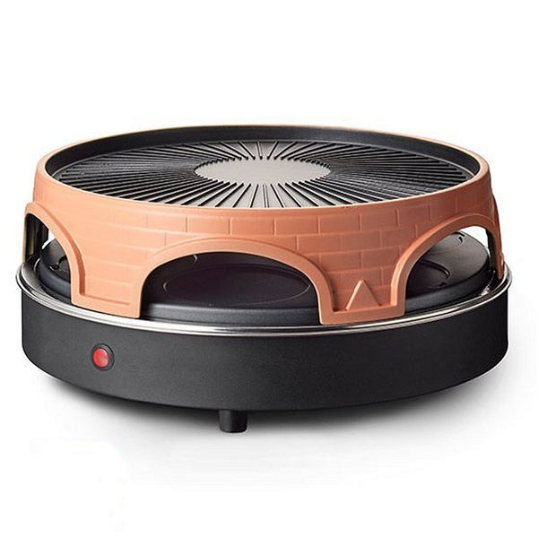 Emerio PO-113255.4 3in1 Pizzarette + 6 Pannetjes Terracotta Orange/Zwart