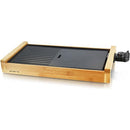 Emerio TG-110281.1 Bak-Grillplaat Bamboe/Zwart