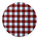 Tafelkleed rond dia 160cm PVC Ruit rood