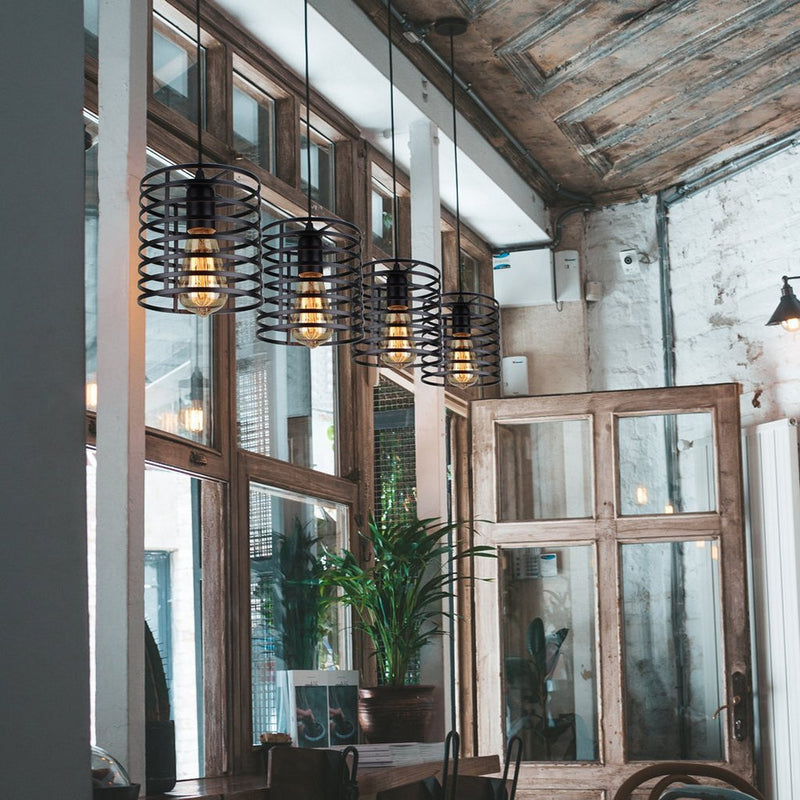 Homestyle Pro MK014-B Industriële Hanglamp 16x19 cm Zwart/Metaal