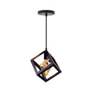 Homestyle Pro MK009-B Industriële Vierkante Hanglamp 22x28 cm Zwart/Metaal
