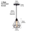 Homestyle Pro MK004-B Industriële Hanglamp 20x25 cm Zwart/Metaal