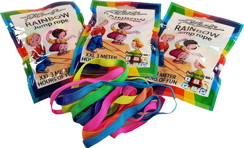 Footloose Springelastiek 3 meter Regenboog