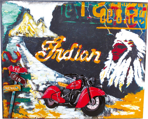 Metalen Bord Motorfiets "Vintage Design"