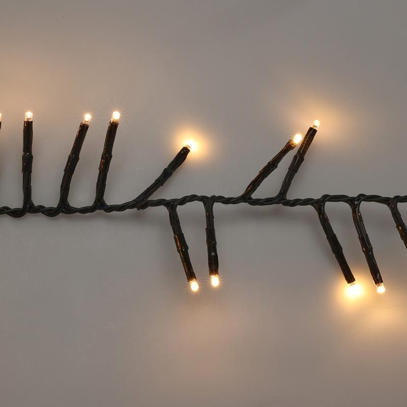 Maxi Cluster Kerstverlichting - 400 led - 6m - warm wit - Timer - Lichtfuncties - Geheugen - Buiten