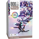 Maxi Cluster Kerstverlichting - 800 led - 12m - multicolor - Timer - Lichtfuncties - Geheugen - Bui