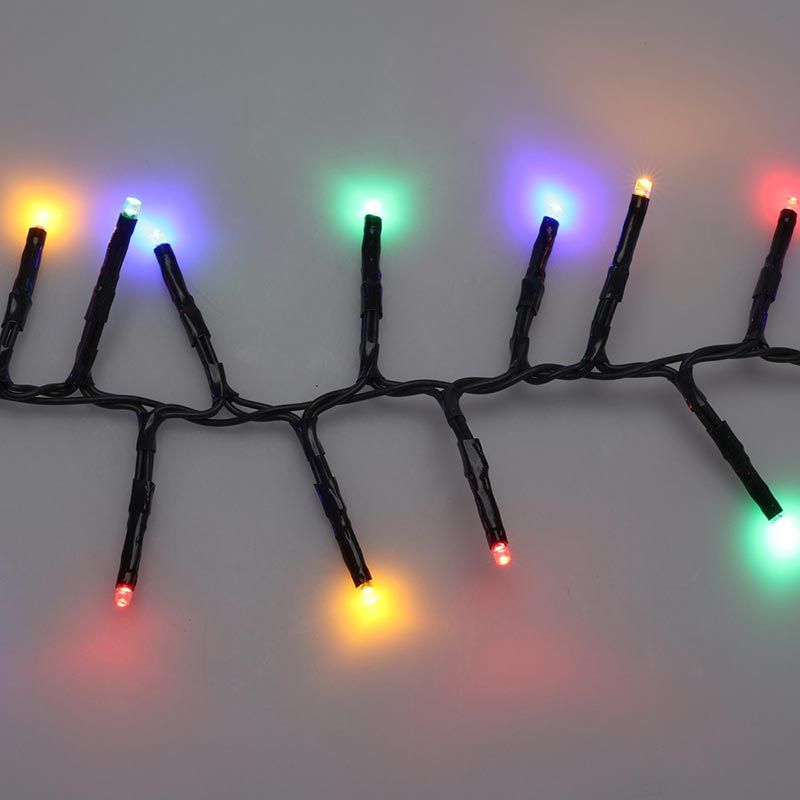 Maxi Cluster Kerstverlichting - 800 led - 12m - multicolor - Timer - Lichtfuncties - Geheugen - Bui