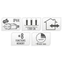 Maxi Cluster Kerstverlichting - 800 led - 12m - multicolor - Timer - Lichtfuncties - Geheugen - Bui