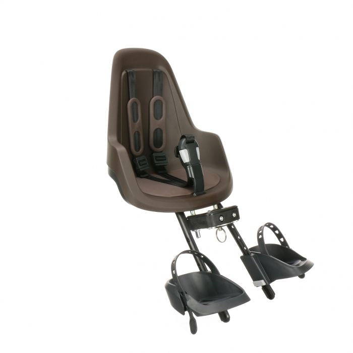 One Mini Fietszitje Voor Stuurpenbevestiging Coffee Brown