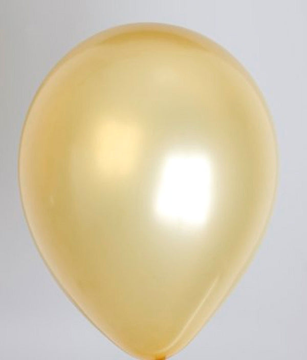 Zak met 100 ballons no. 12 metallic goud