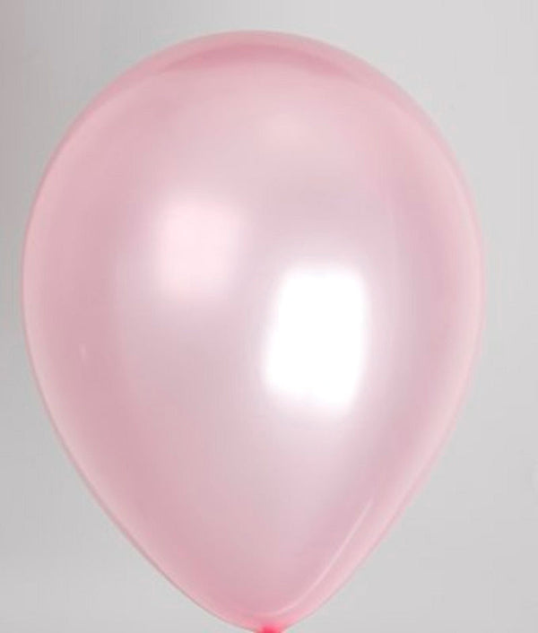 Zak met 100 ballons no. 12 parel roze