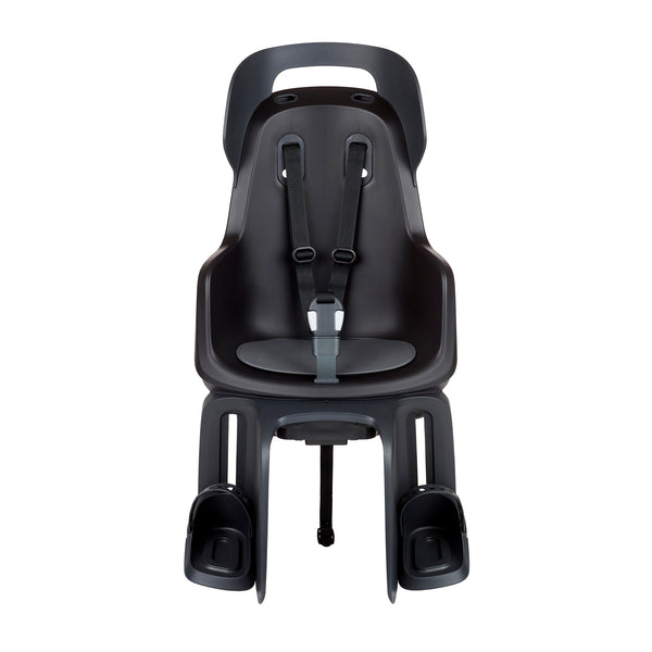 Kinderzitje achter Bobike Go Maxi RS met dragerbevestiging (CFS) en slaapstand - urban black