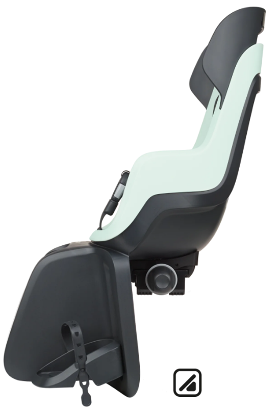 Kinderzitje achter Bobike Go Maxi RS met framebevestiging (FF) en slaapstand - peppermint