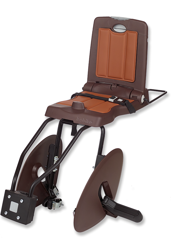 Kinderzitje achter Bobike Classic Junior Plus - coffee brown