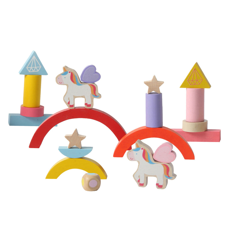 Balansspel Hout in Blik - Eenhoorn