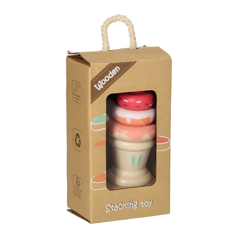 Stapelspeelgoed Hout Ijsje - Roze