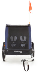Kindertrailer zonder wandelkit Polisport - grijs/blauw