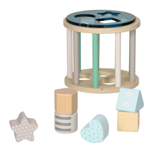 Houten Vormenstoof - Pastel Blauw