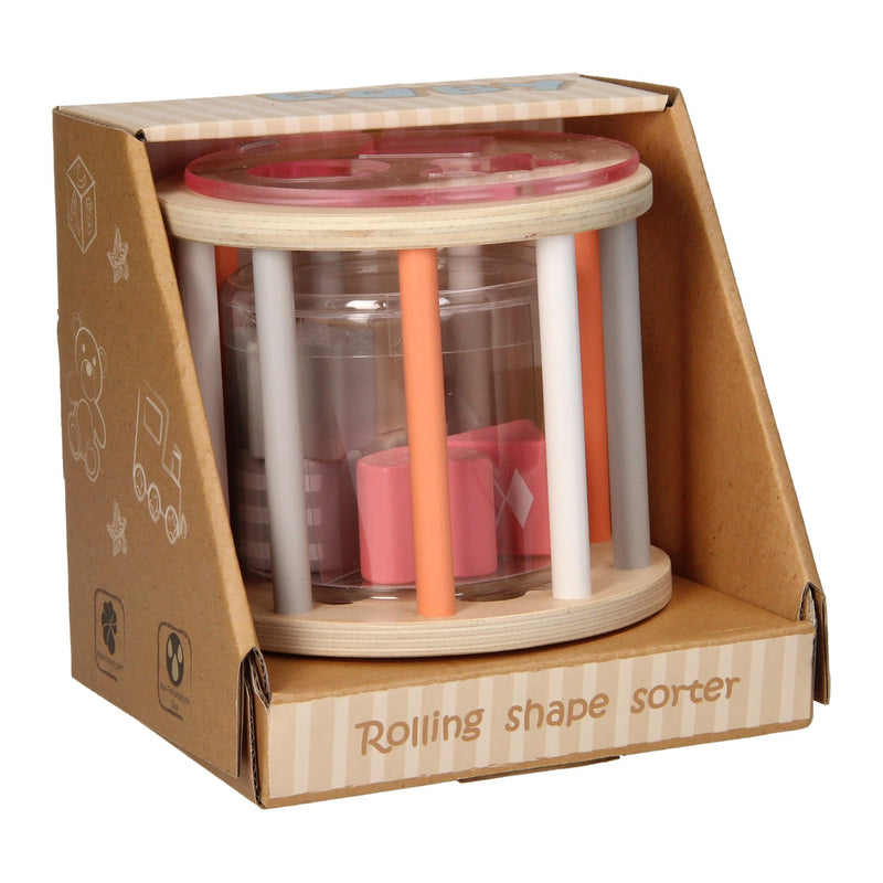 Houten Vormenstoof - Pastel Roze