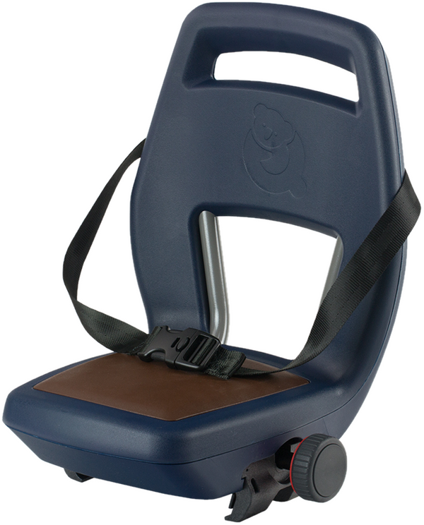 Kinderzitje achter Qibbel 6+ Junior - blauw met bruin kussentje