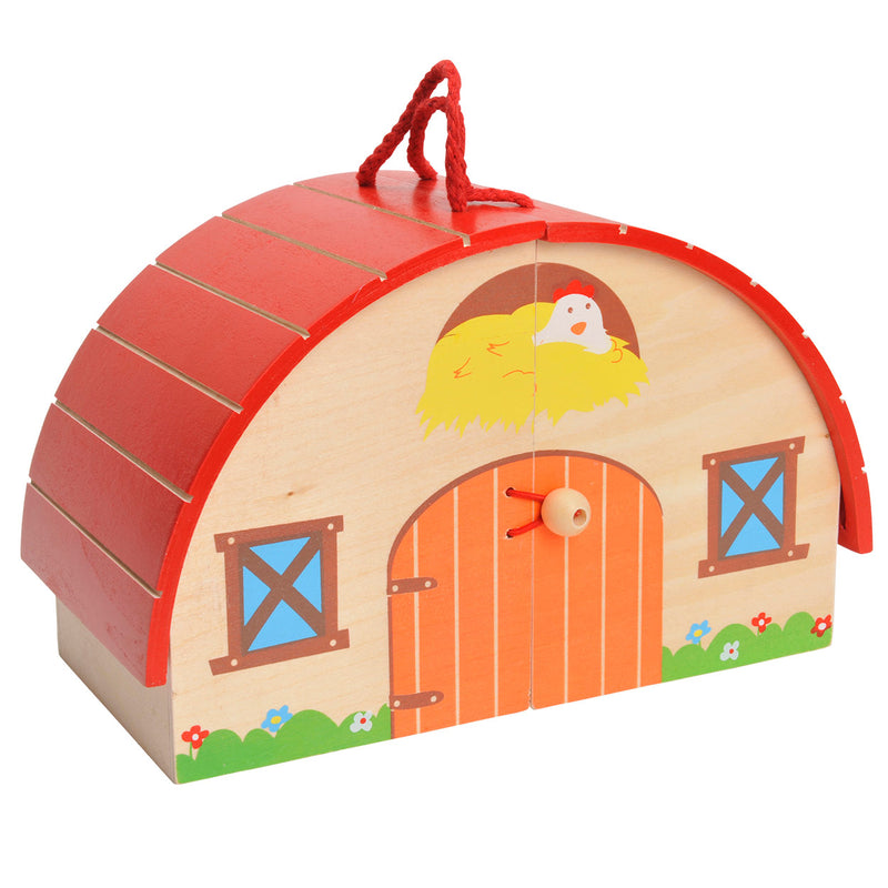 Houten Draagbare Boerderij Speelset
