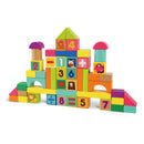 Houten Blokken in Opbergbox, 50dlg.