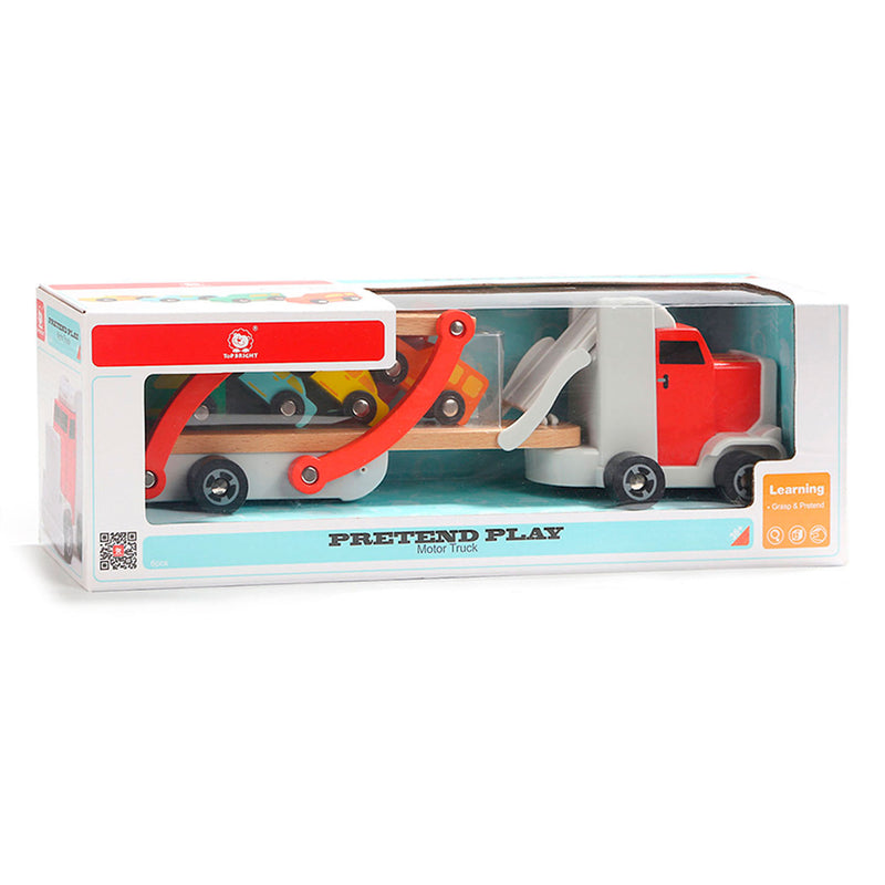 Houten Transporter met Auto's