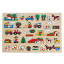 Houten Mega Noppenpuzzel - Boerderij